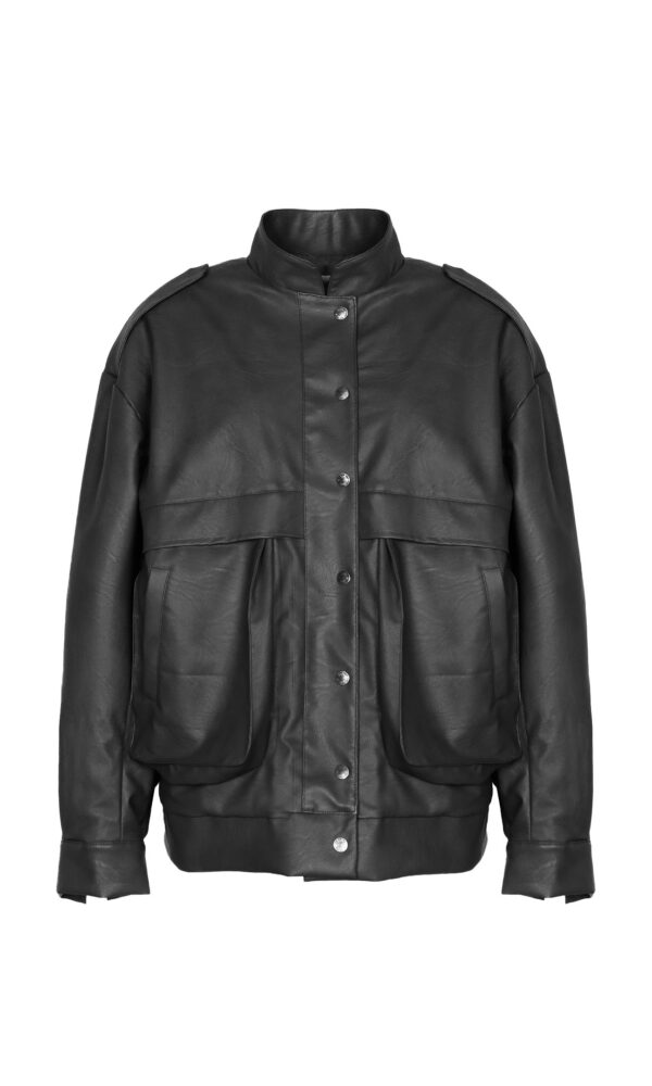 BOMBER ECOPELLE CON TASCHE