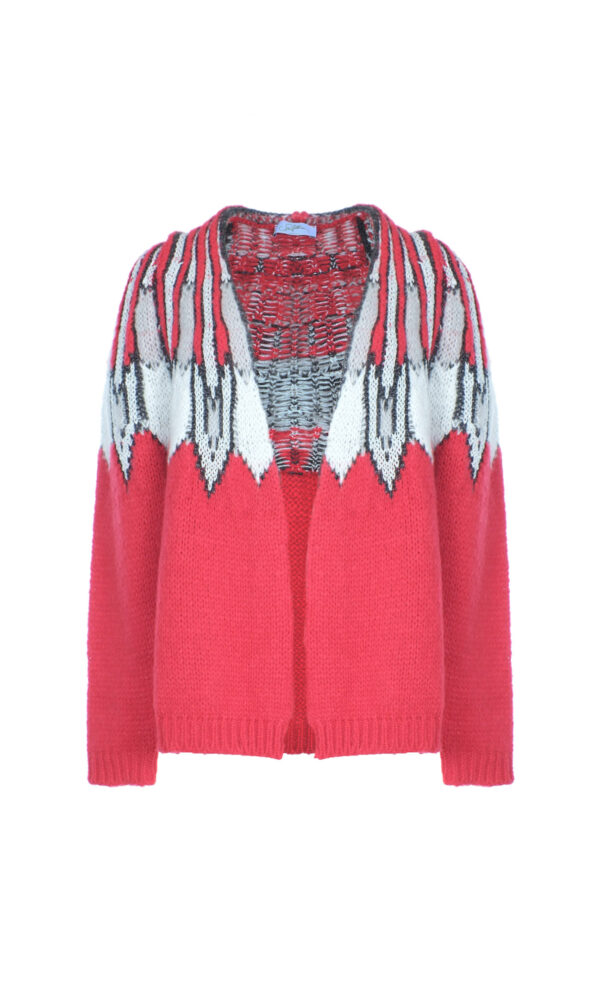 CARDIGAN APERTO JACQUARD