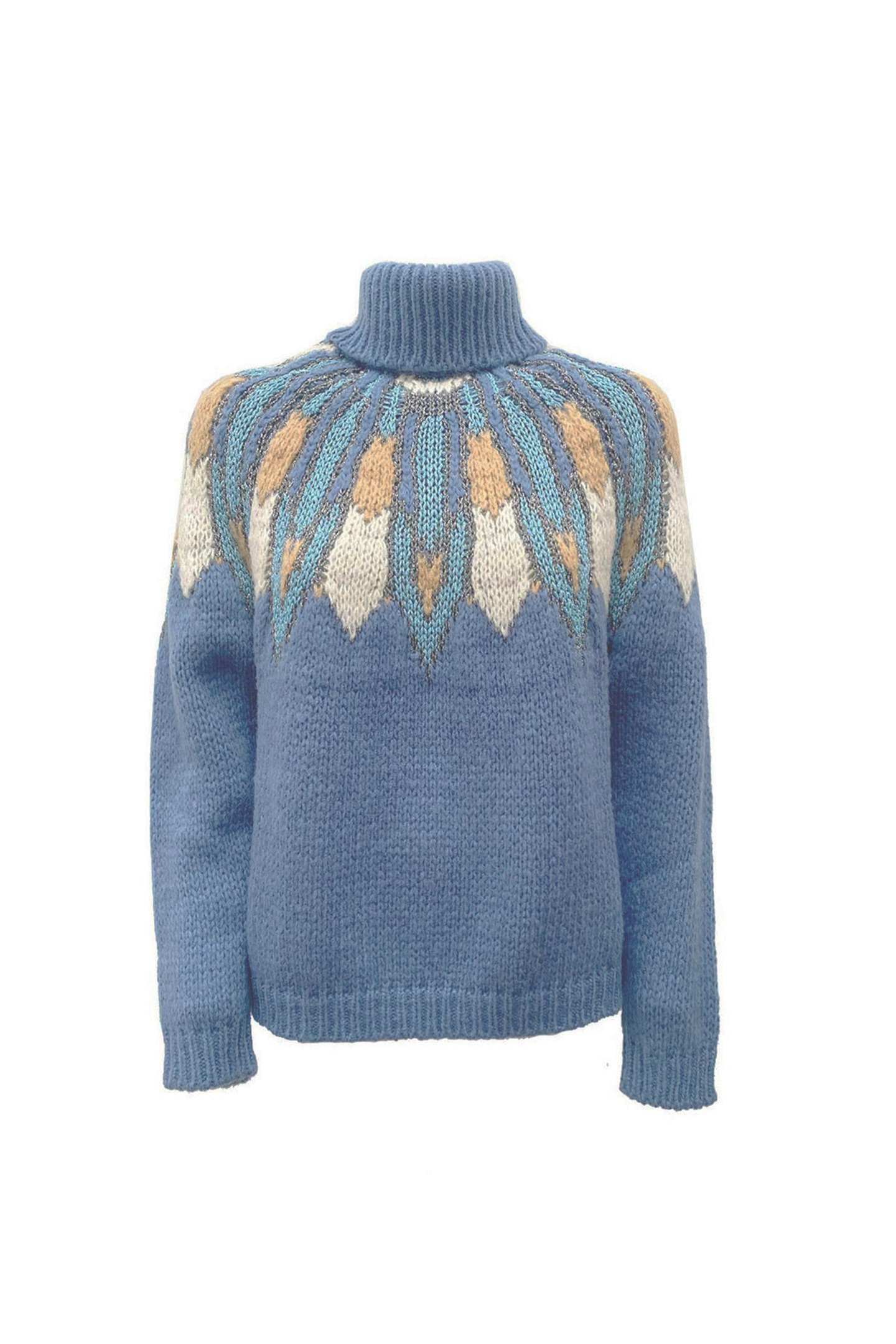 MAGLIA DOLCEVITA JACQUARD IN MISTO MOHAIR - immagine 7