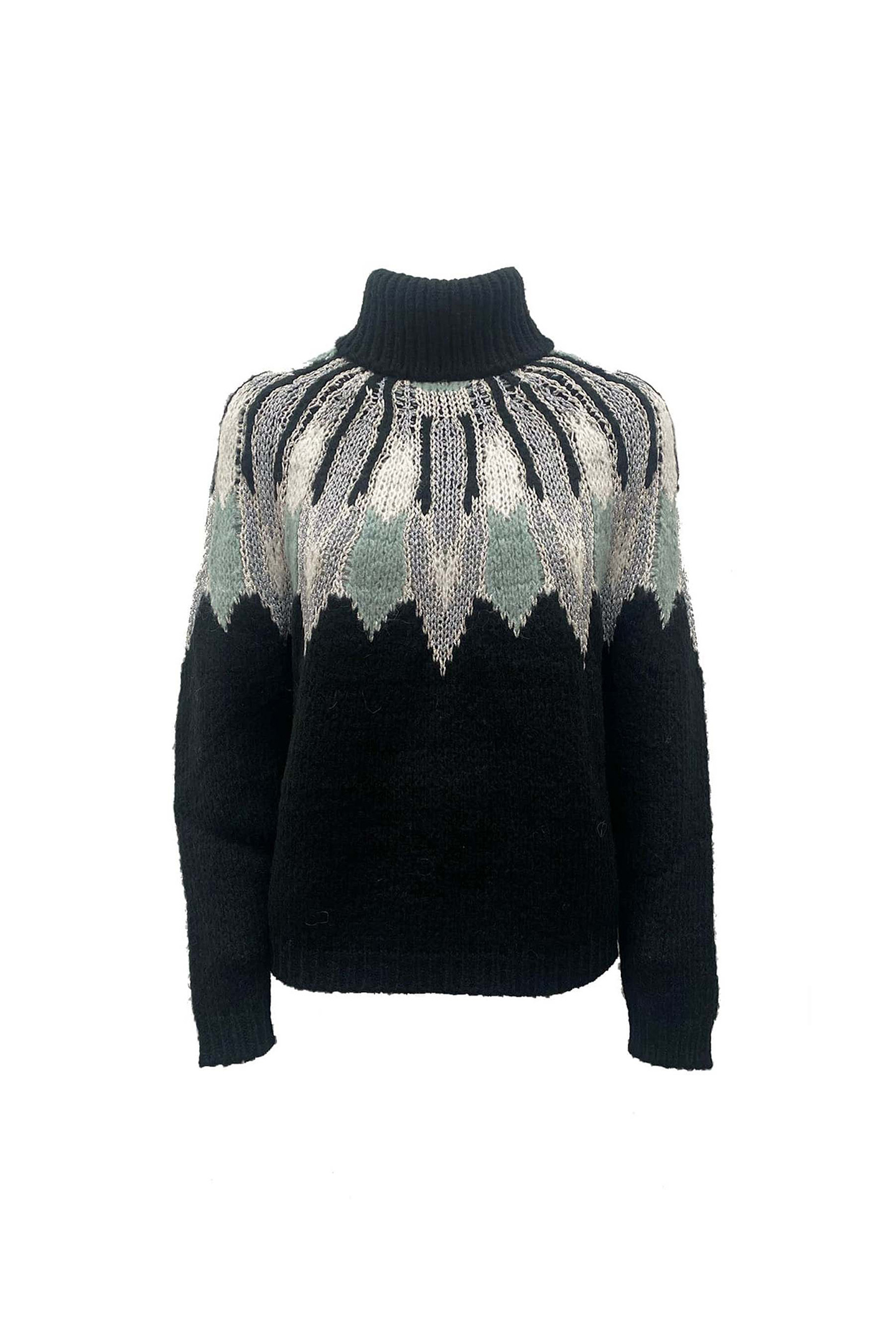 MAGLIA DOLCEVITA JACQUARD IN MISTO MOHAIR - immagine 6