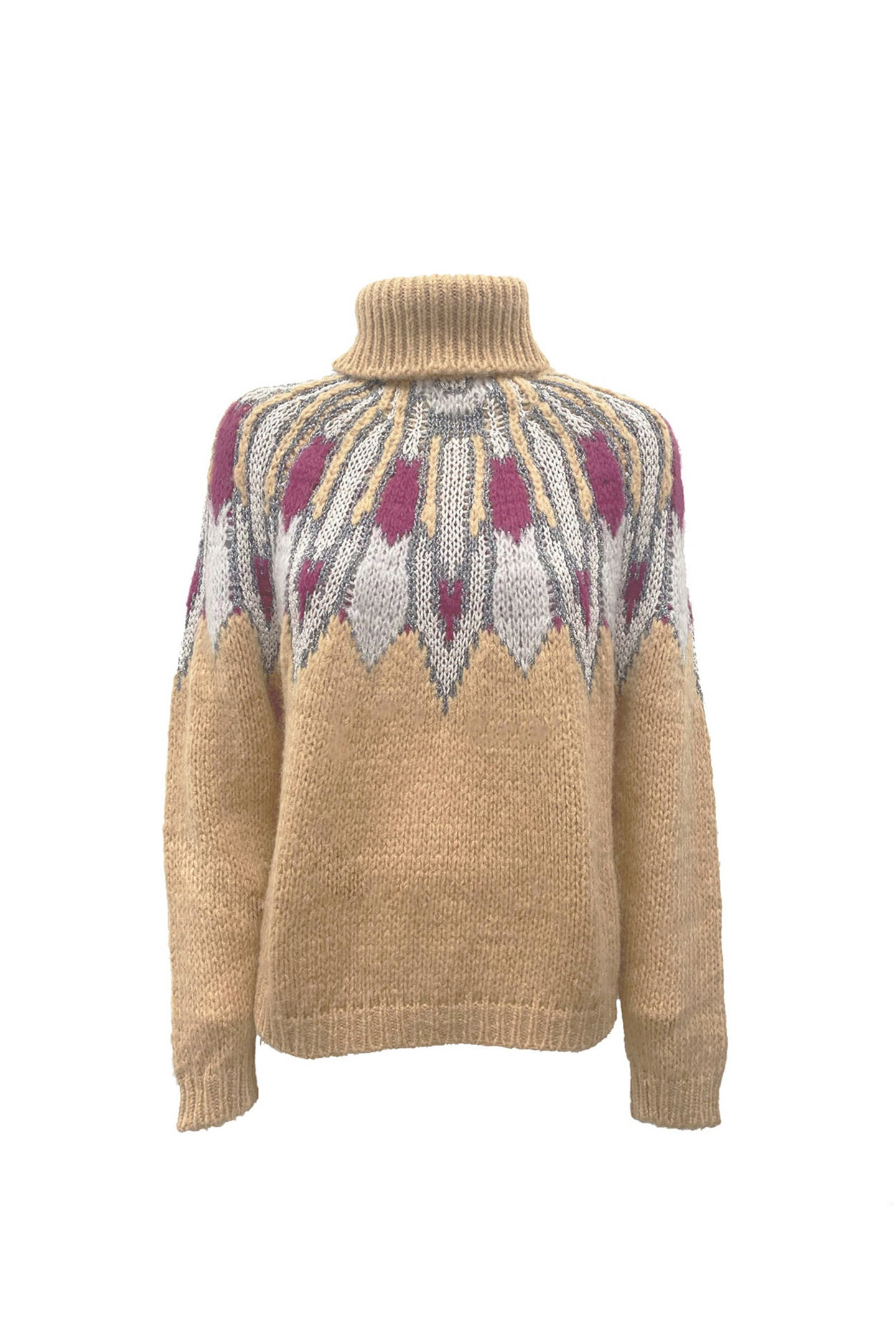 MAGLIA DOLCEVITA JACQUARD IN MISTO MOHAIR - immagine 8