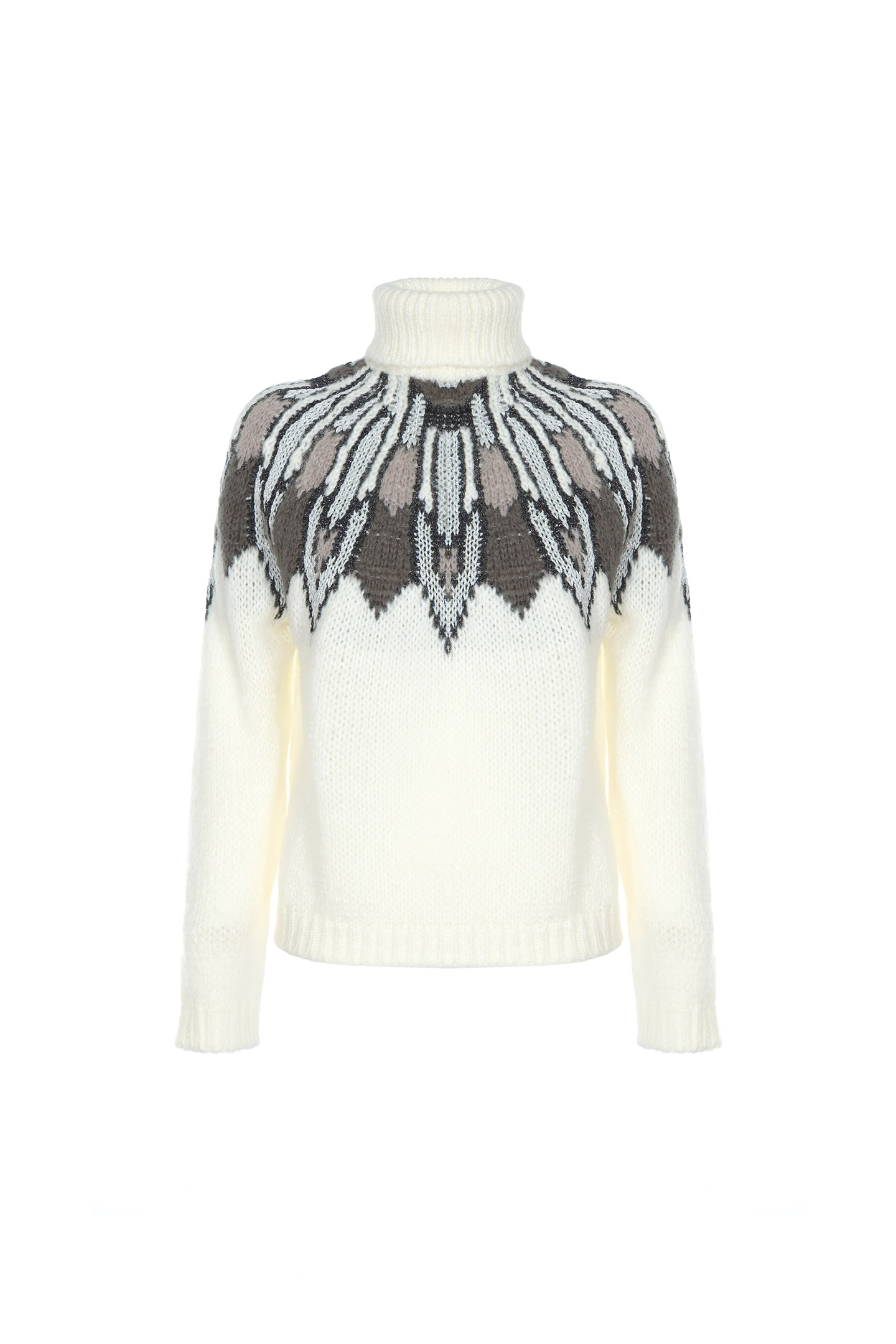 MAGLIA DOLCEVITA JACQUARD IN MISTO MOHAIR - immagine 3