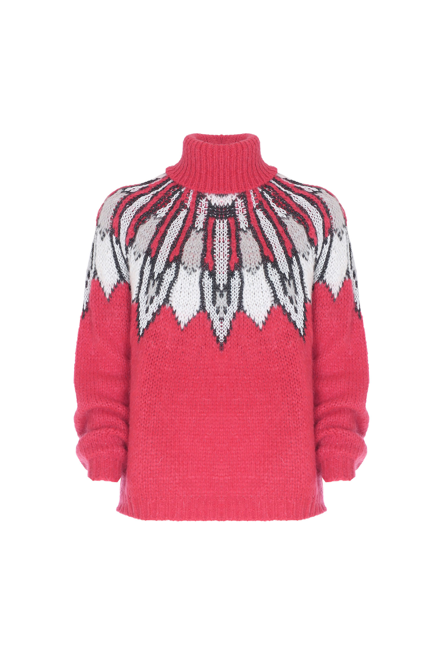 MAGLIA DOLCEVITA JACQUARD IN MISTO MOHAIR