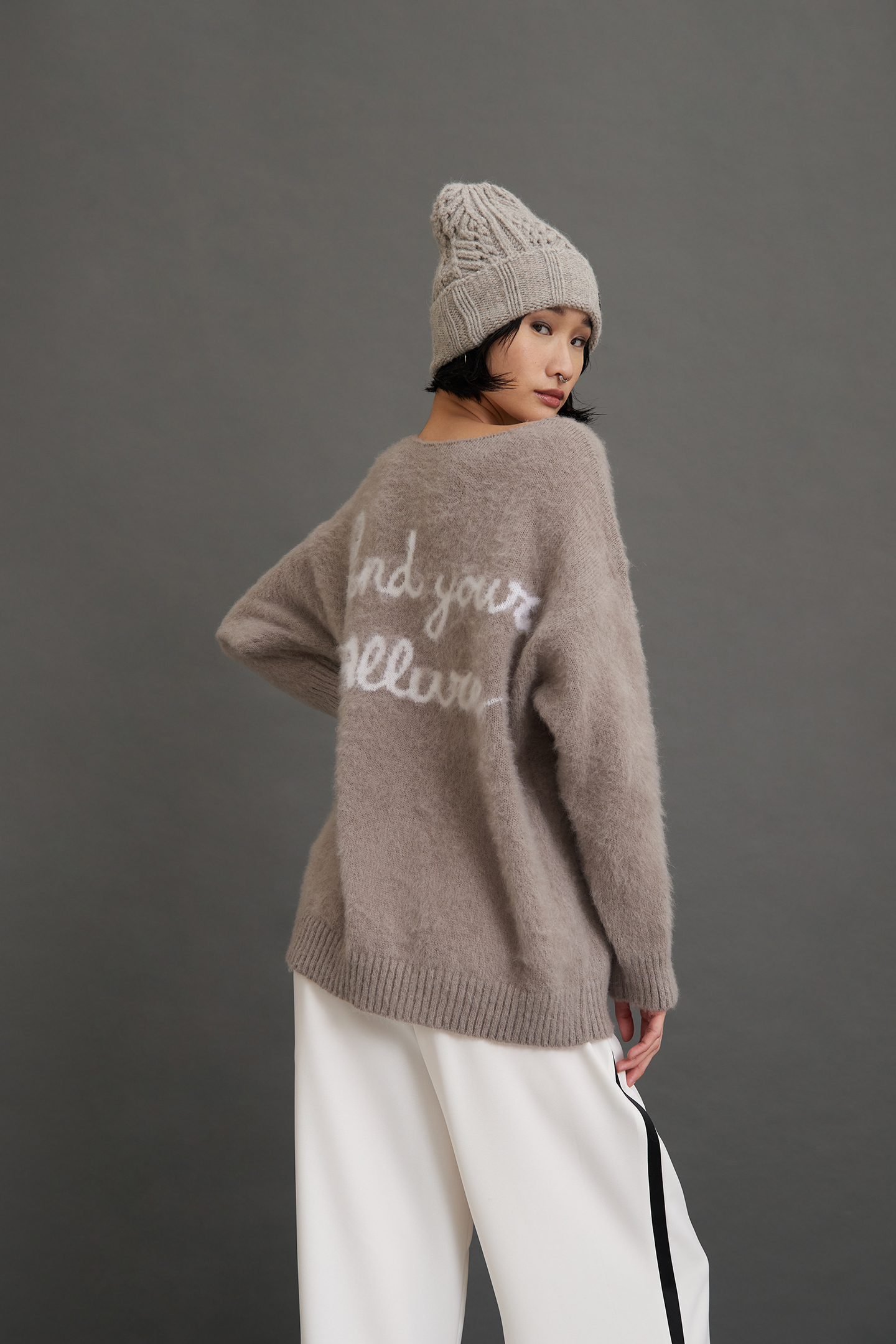 MAGLIA A V OVER MOHAIR - immagine 3