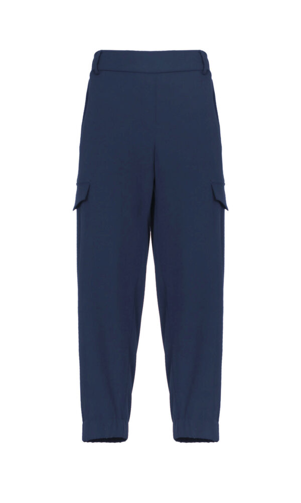 PANTALONI CARGO IN CREPE