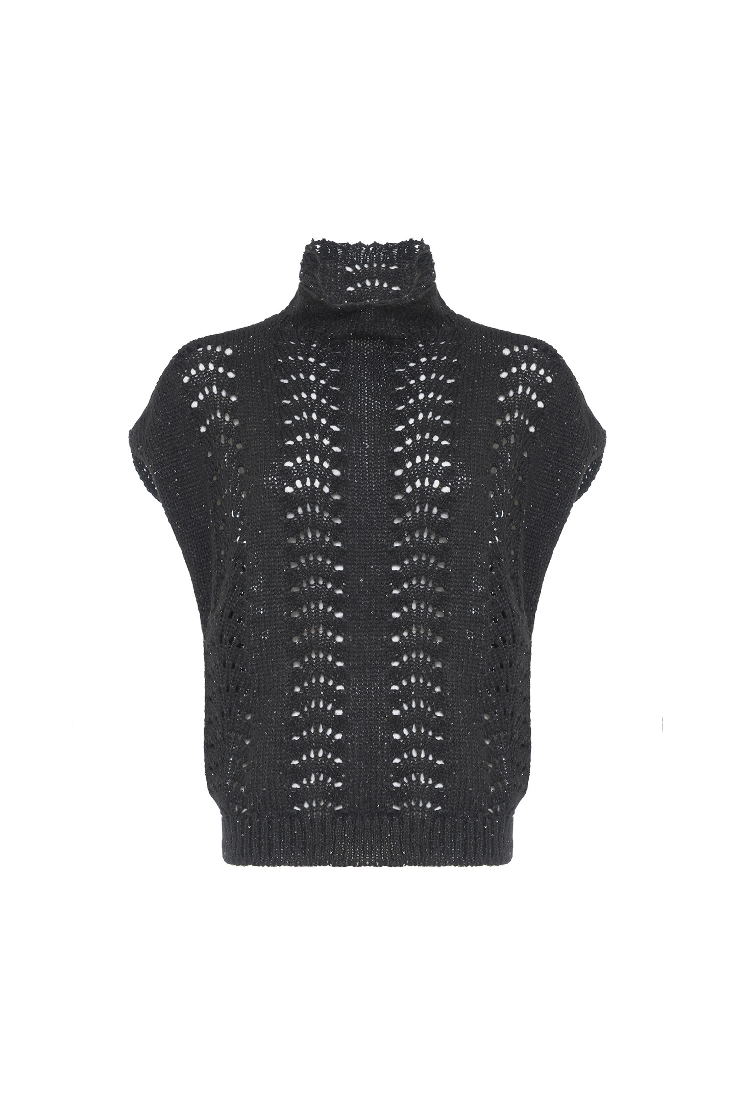 GILET MISTO LANA PUNTO VENTAGLIO - immagine 5