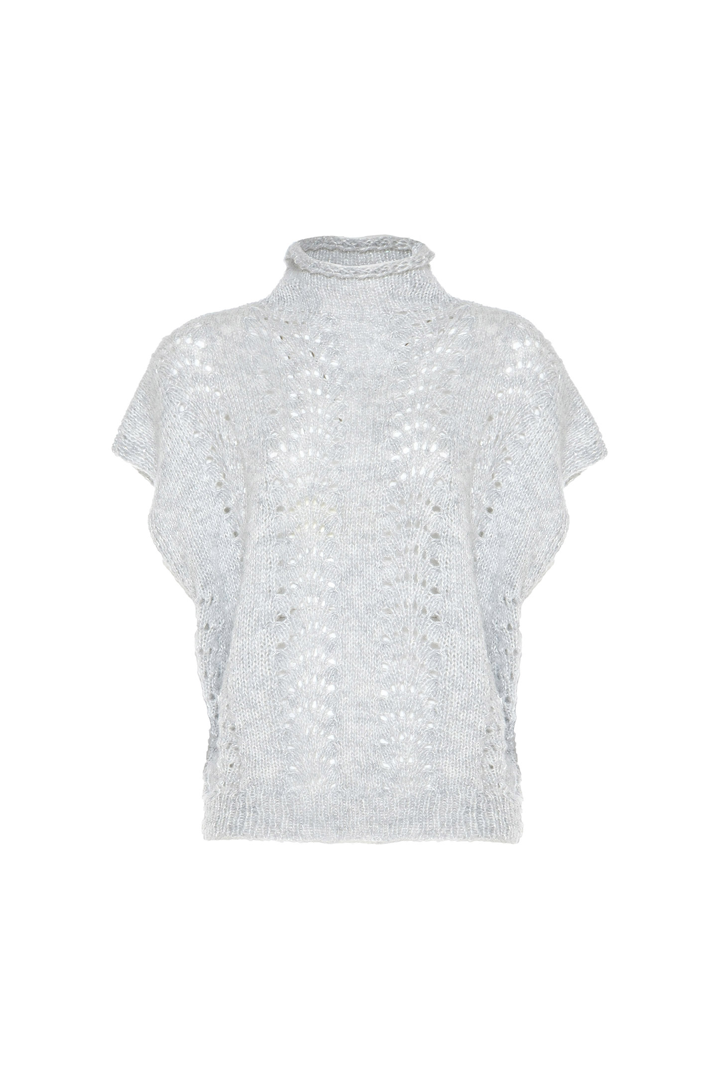 GILET MISTO LANA PUNTO VENTAGLIO