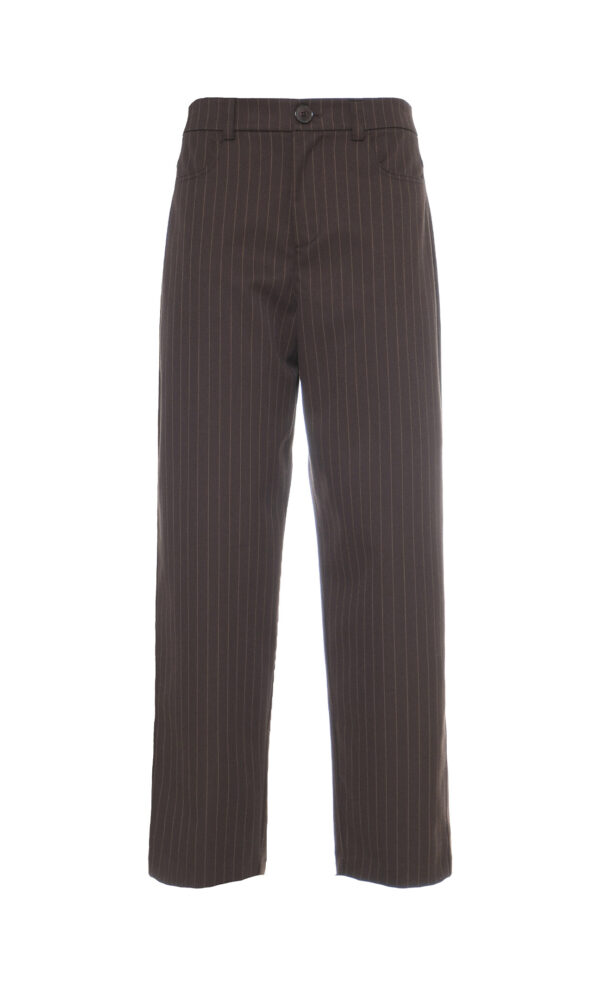 PANTALONI DRITTI MOTIVO GESSATO