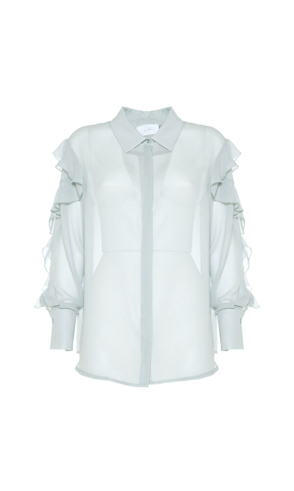CAMICIA IN CHIFFON CON VOLANT