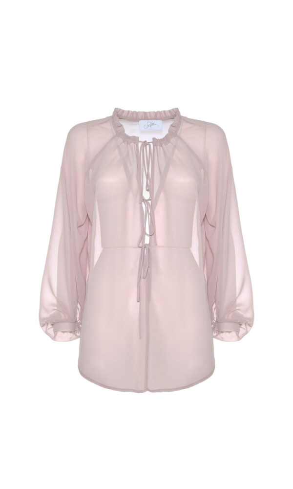 BLUSA CON LACCI IN CHIFFON