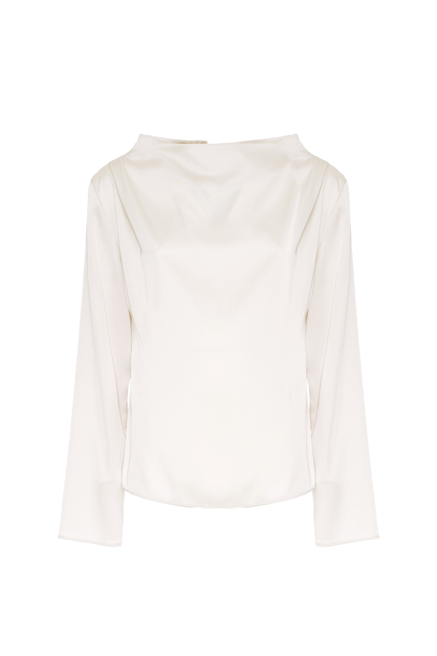 BLUSA CON COLLO A CRATERE IN RASO