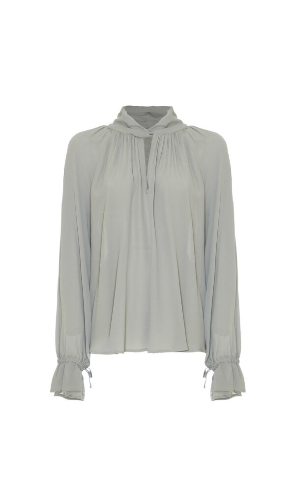 BLUSA COLLO INCROCIATO IN VISCOSA