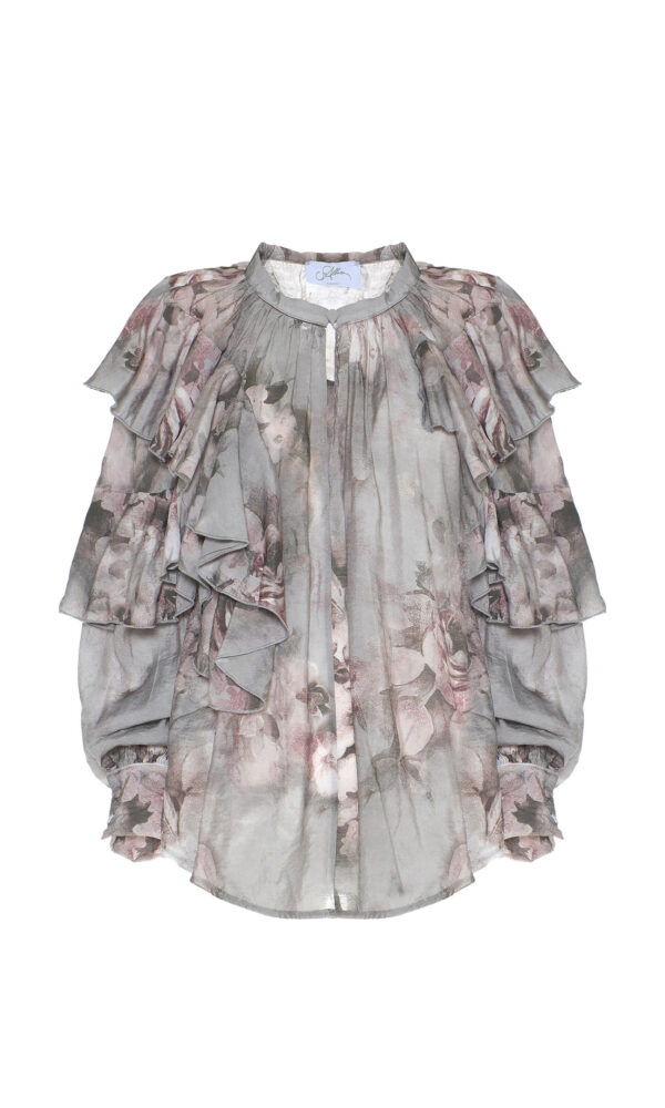 BLUSA IN VISCOSA CON STAMPA FLOREALE