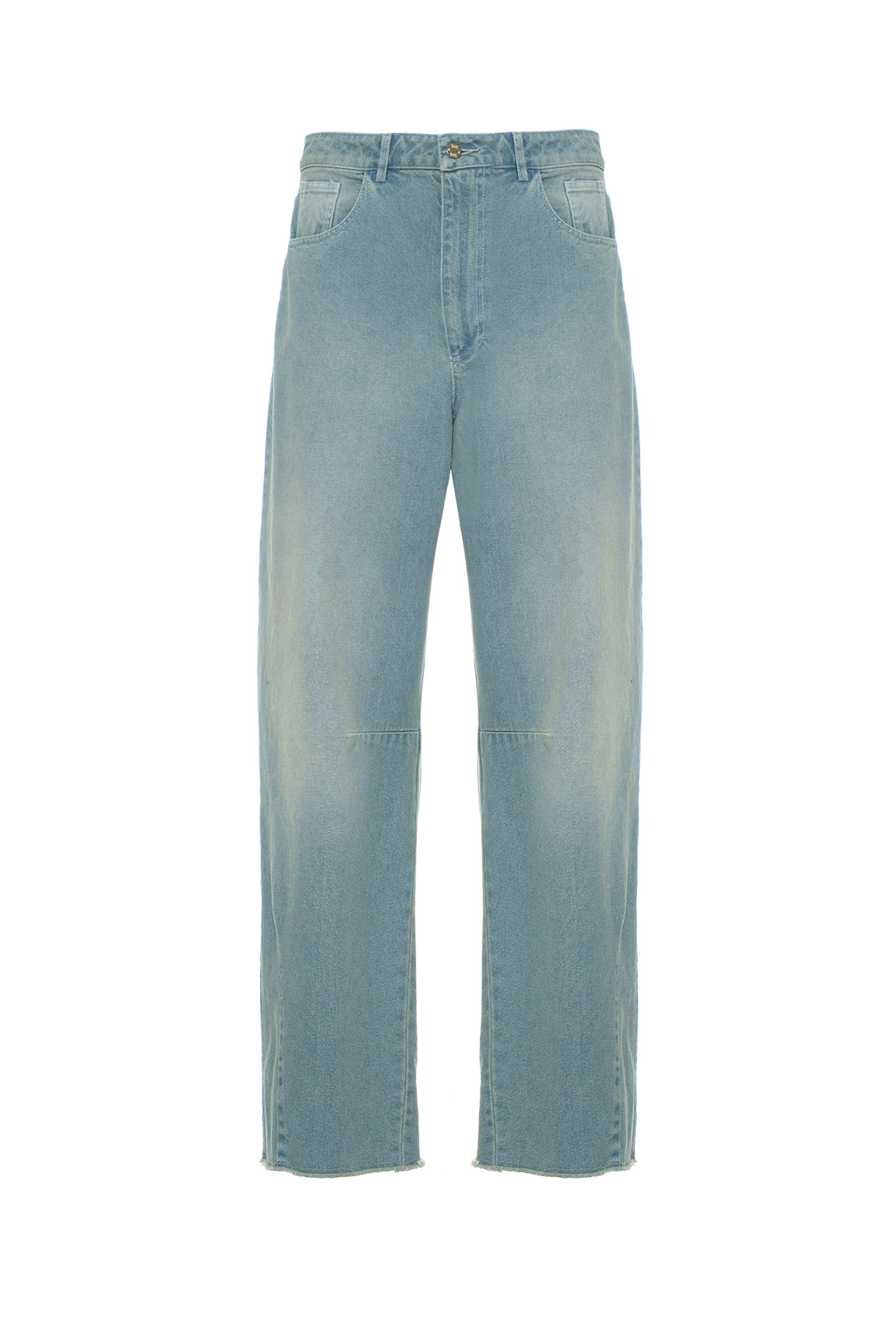 JEANS BARREL IN COTONE DÈLAVÈ