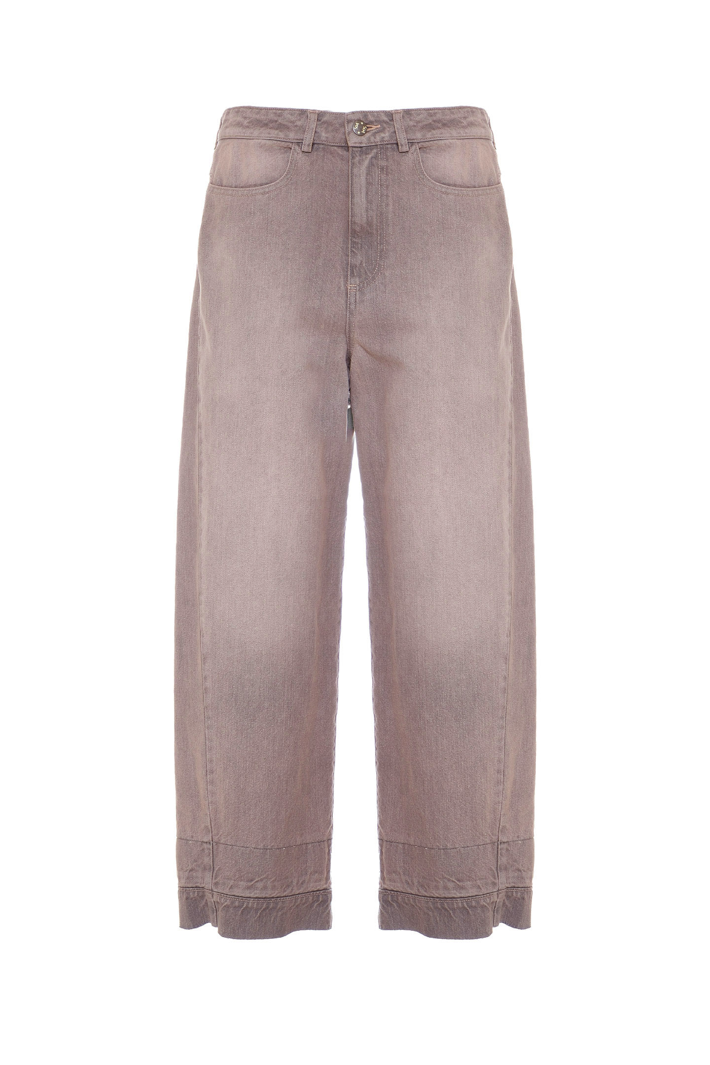 JEANS DRITTI IN COTONE DÈLAVÈ