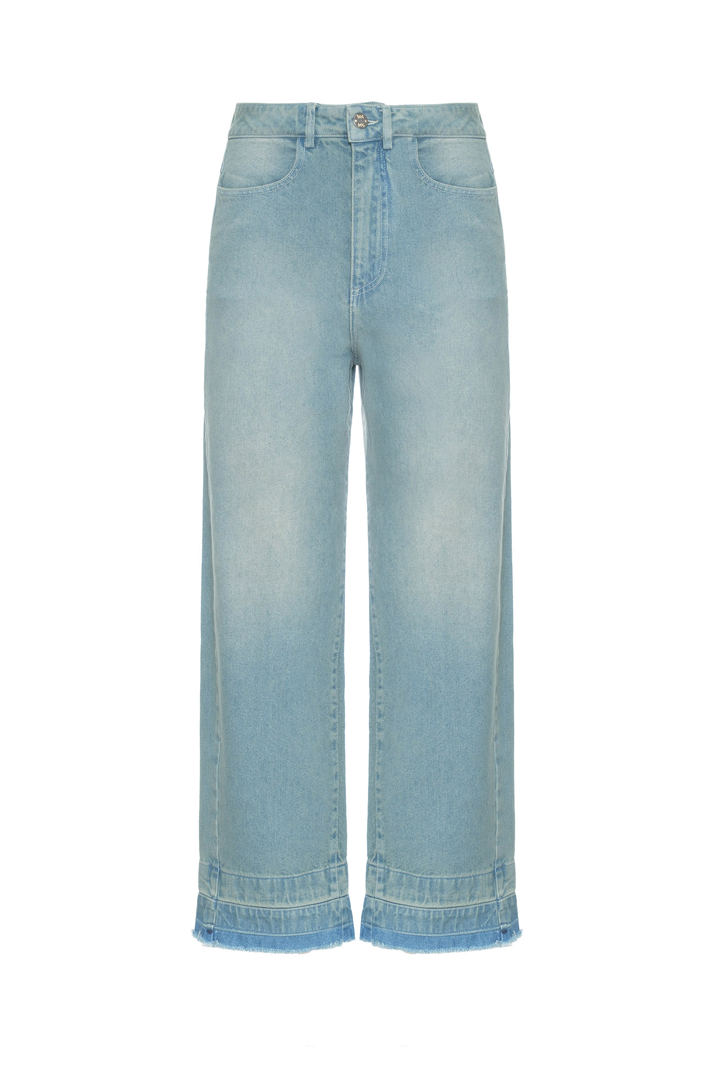 JEANS DRITTI IN COTONE DÈLAVÈ - immagine 3
