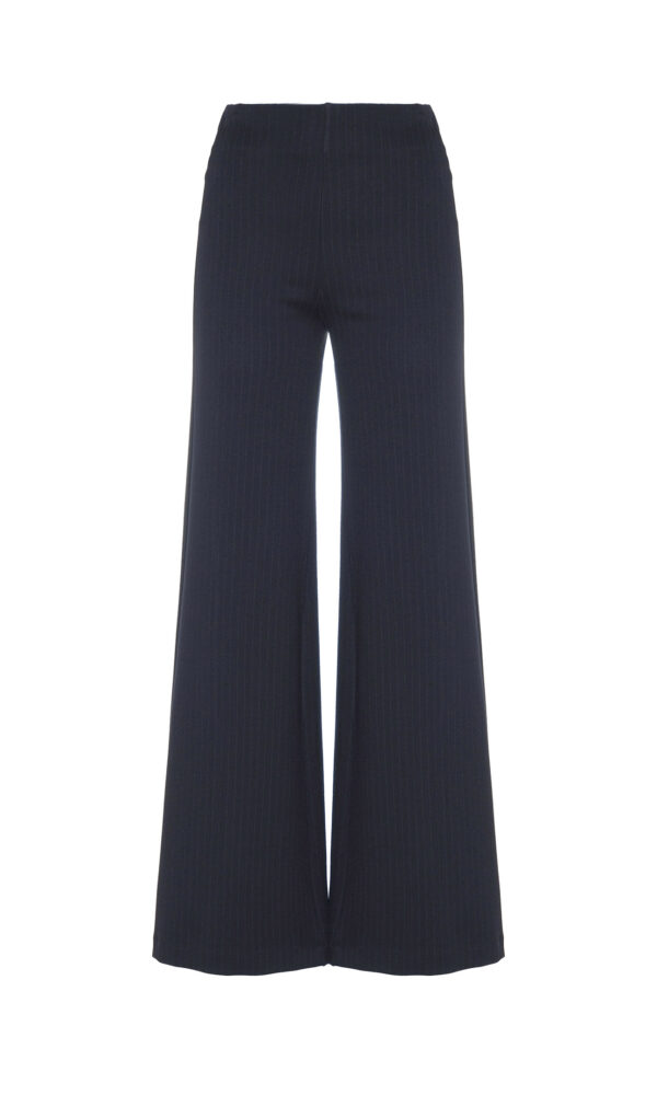 PANTALONI STRETCH A PALAZZO MOTIVO GESSATO