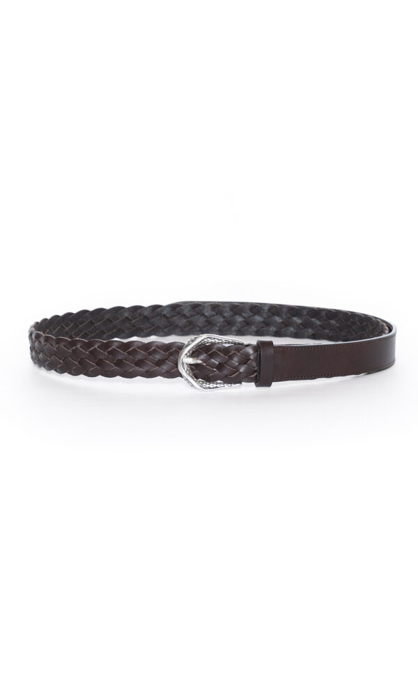 CINTURA IN PELLE INTRECCIATA