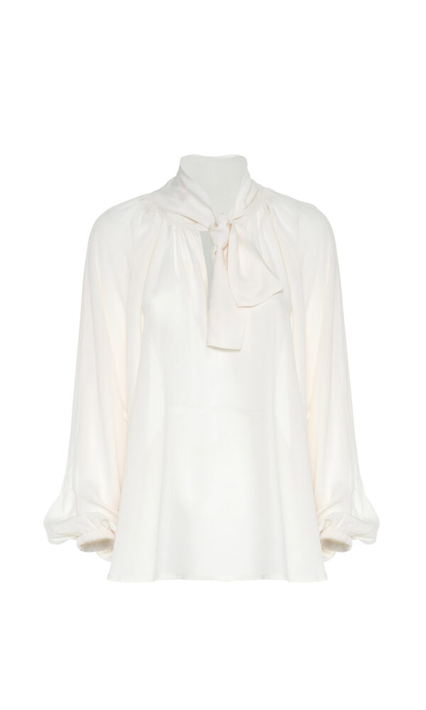 BLUSA IN GEORGETTE CON FIOCCO
