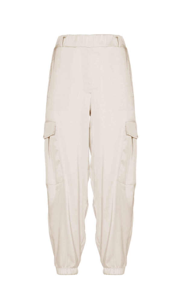 PANTALONI CARGO IN RASO