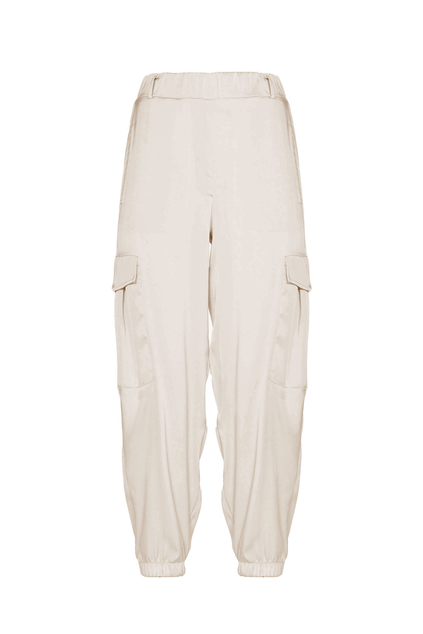PANTALONI CARGO IN RASO