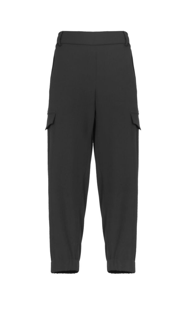 CREPE CARGO TROUSERS