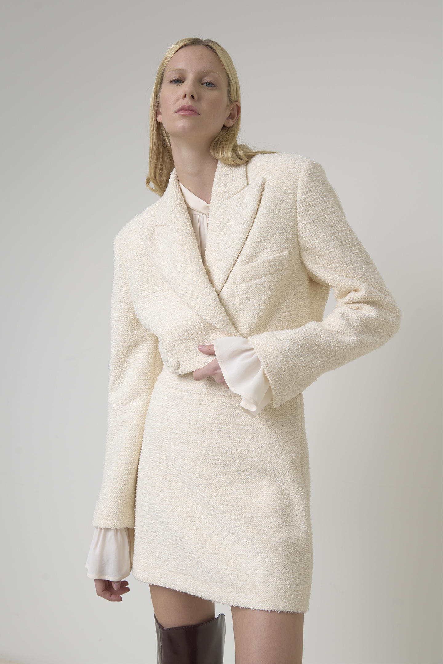 GIACCA CROPPED BOUCLÉ - immagine 2