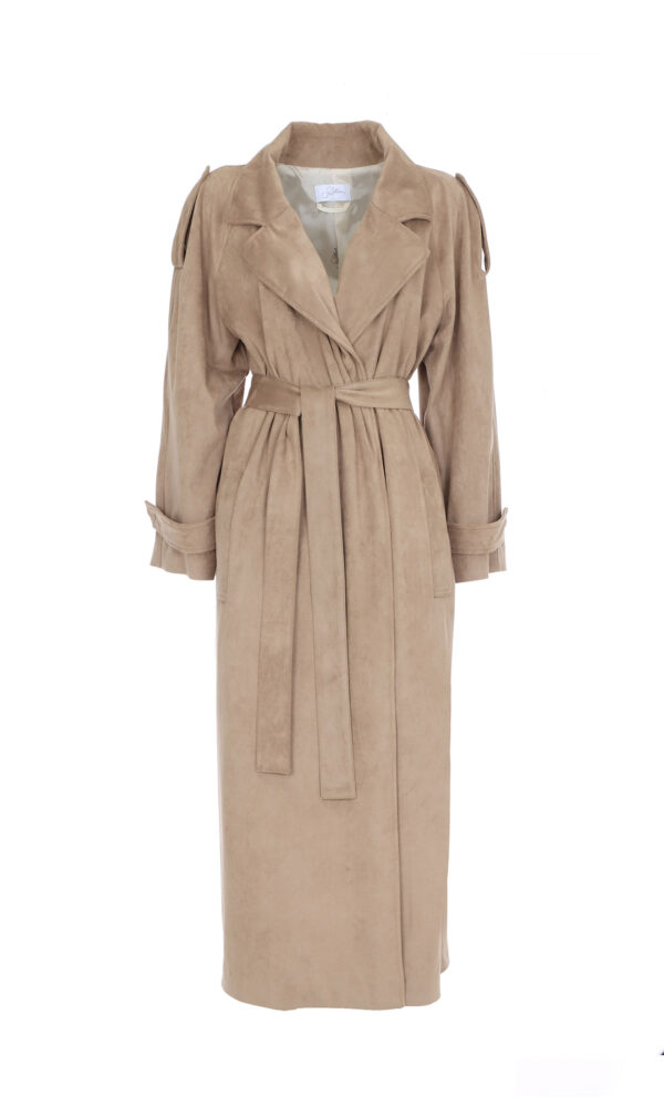 TRENCH IN ECO-SUEDE