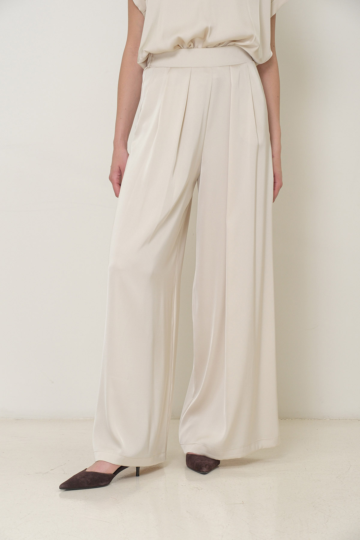 PANTALONI PALAZZO IN RASO - immagine 5