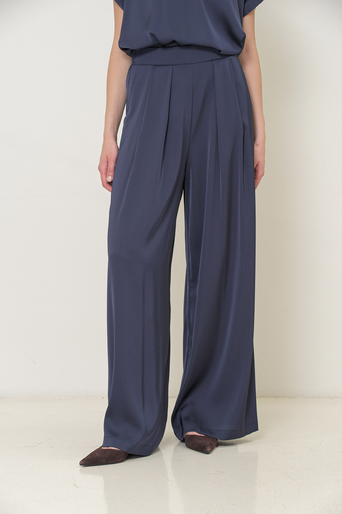 PANTALONI PALAZZO IN RASO - immagine 3