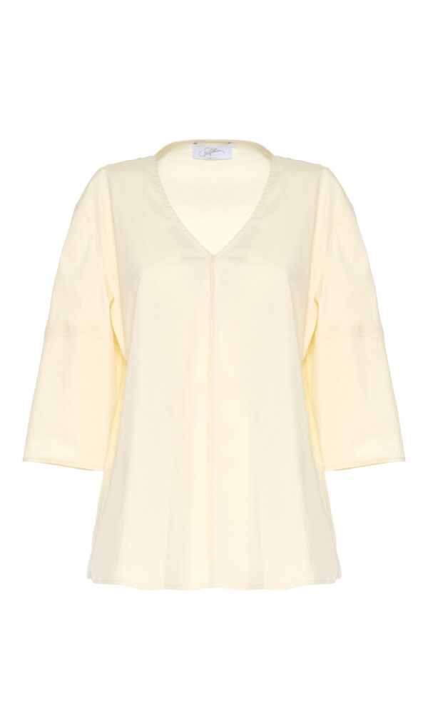 CAMICIA FLUIDA IN COTONE STRETCH