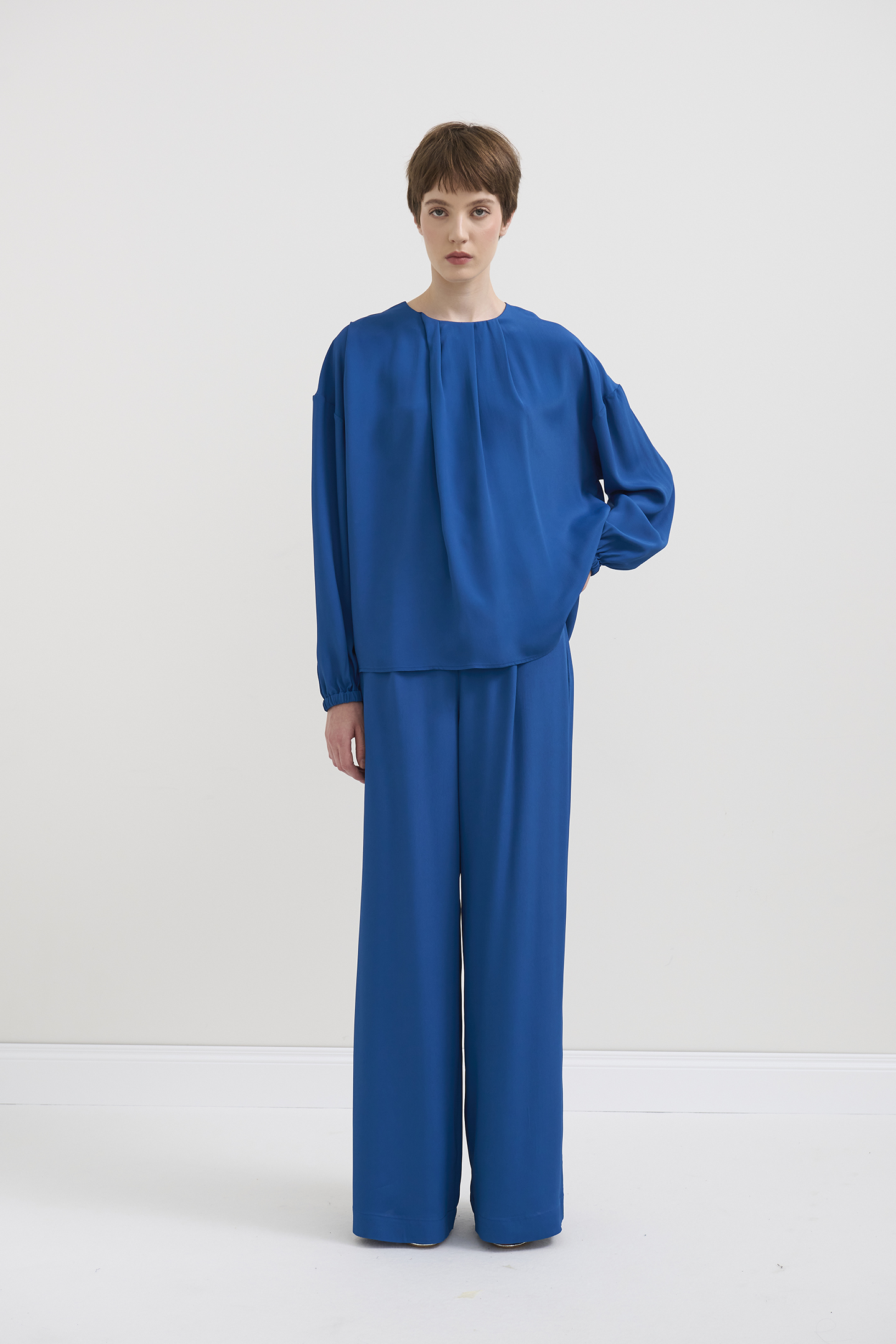 BLUSA FLUIDA IN CREPE - immagine 2