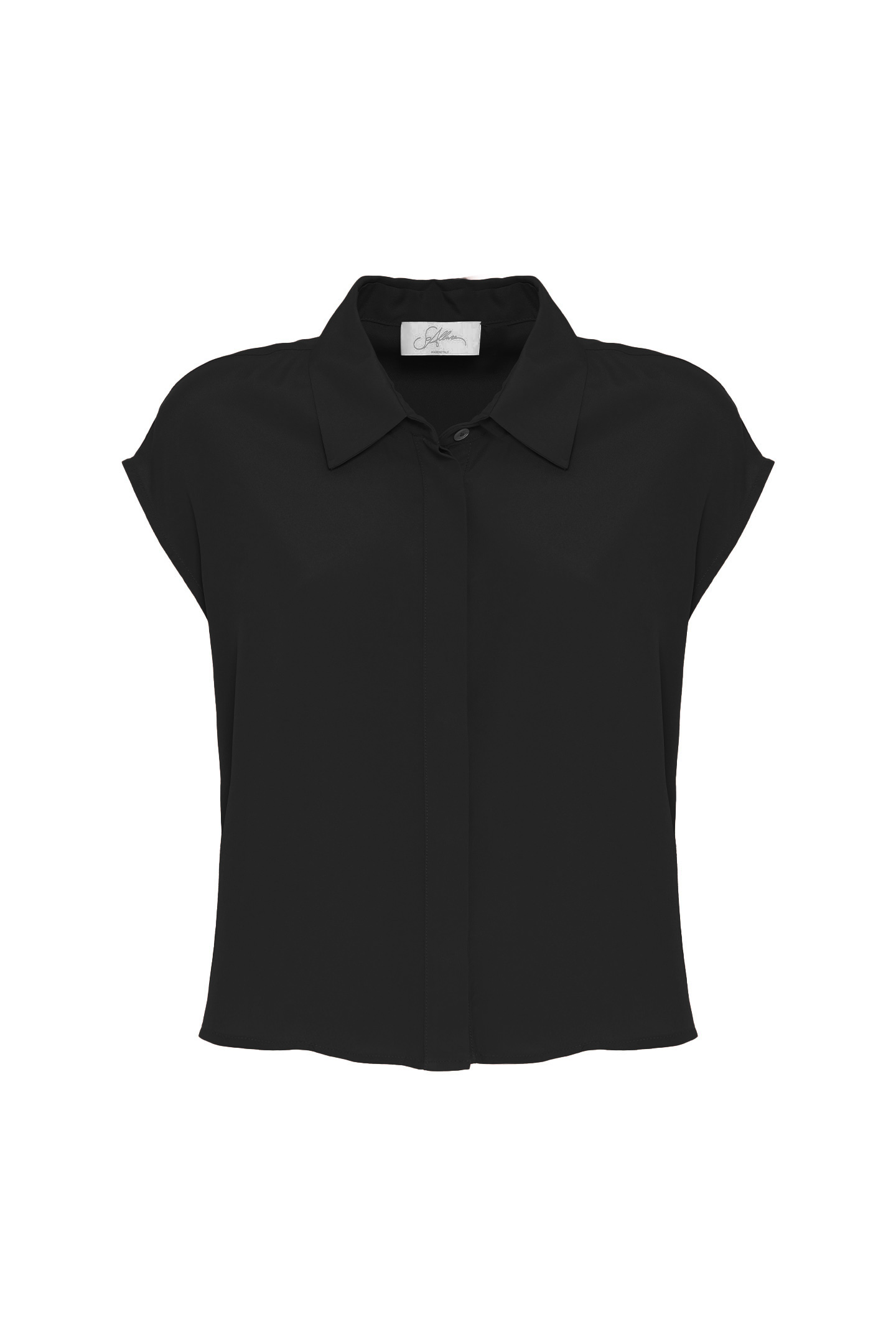CAMICIA CROPPED IN CREPÉ - immagine 3