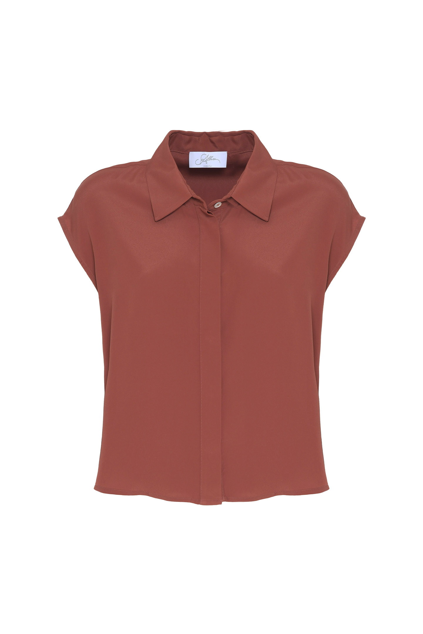 CAMICIA CROPPED IN CREPÉ