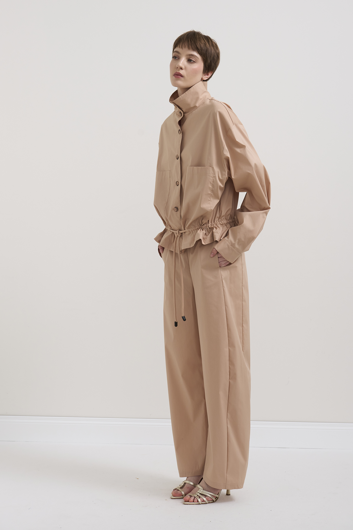 PANTALONI BARREL IN COTONE - immagine 2