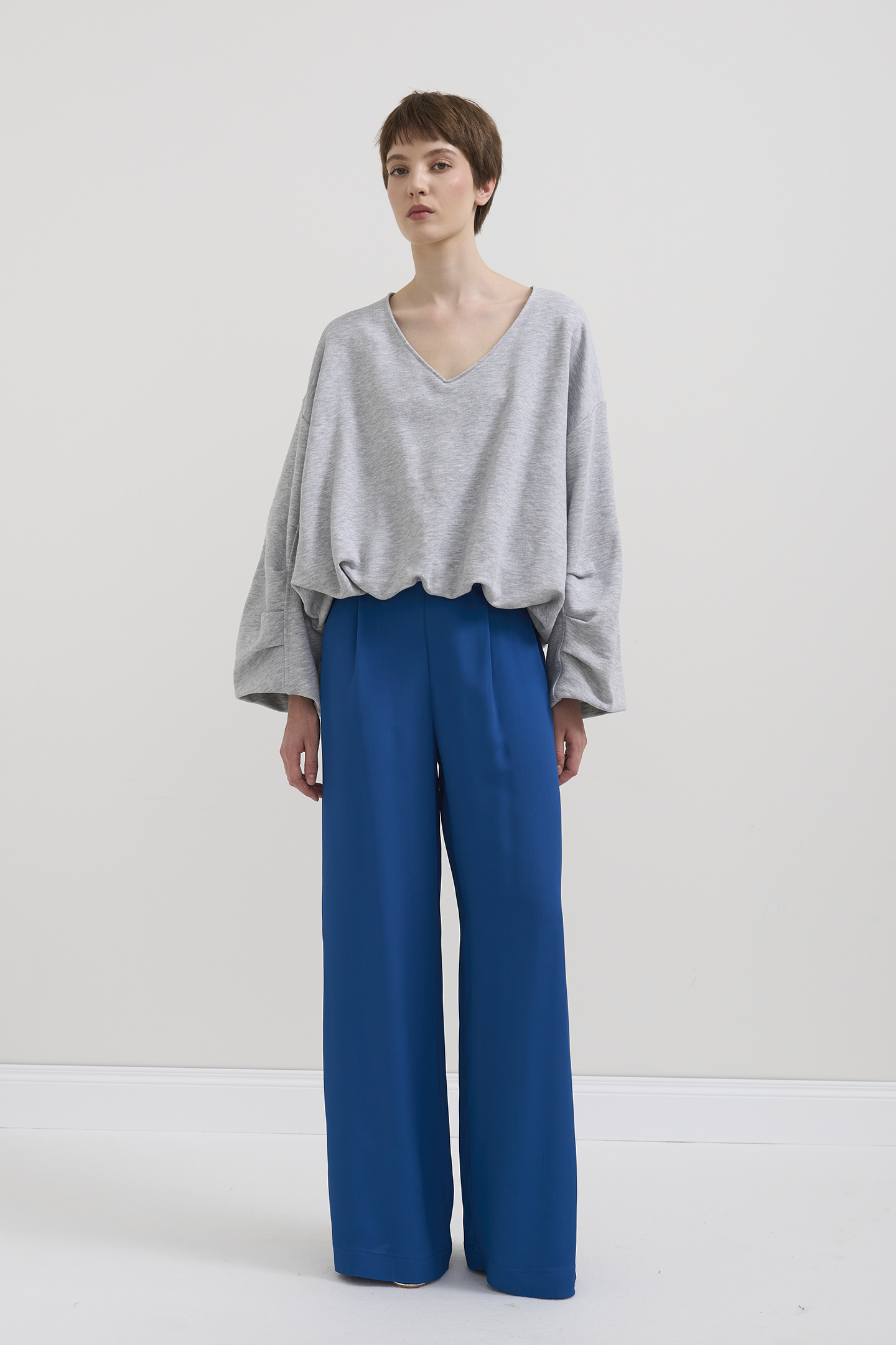 PANTALONI AMPI IN MISTO SETA - immagine 2