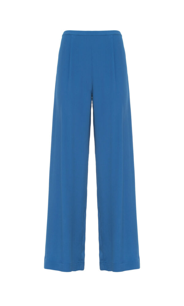 PANTALONI AMPI IN MISTO SETA