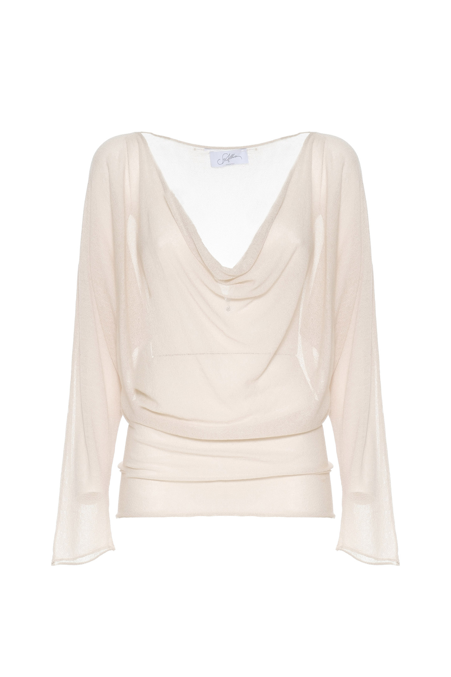 MAGLIA DRAPÉE A MANICHE LUNGHE