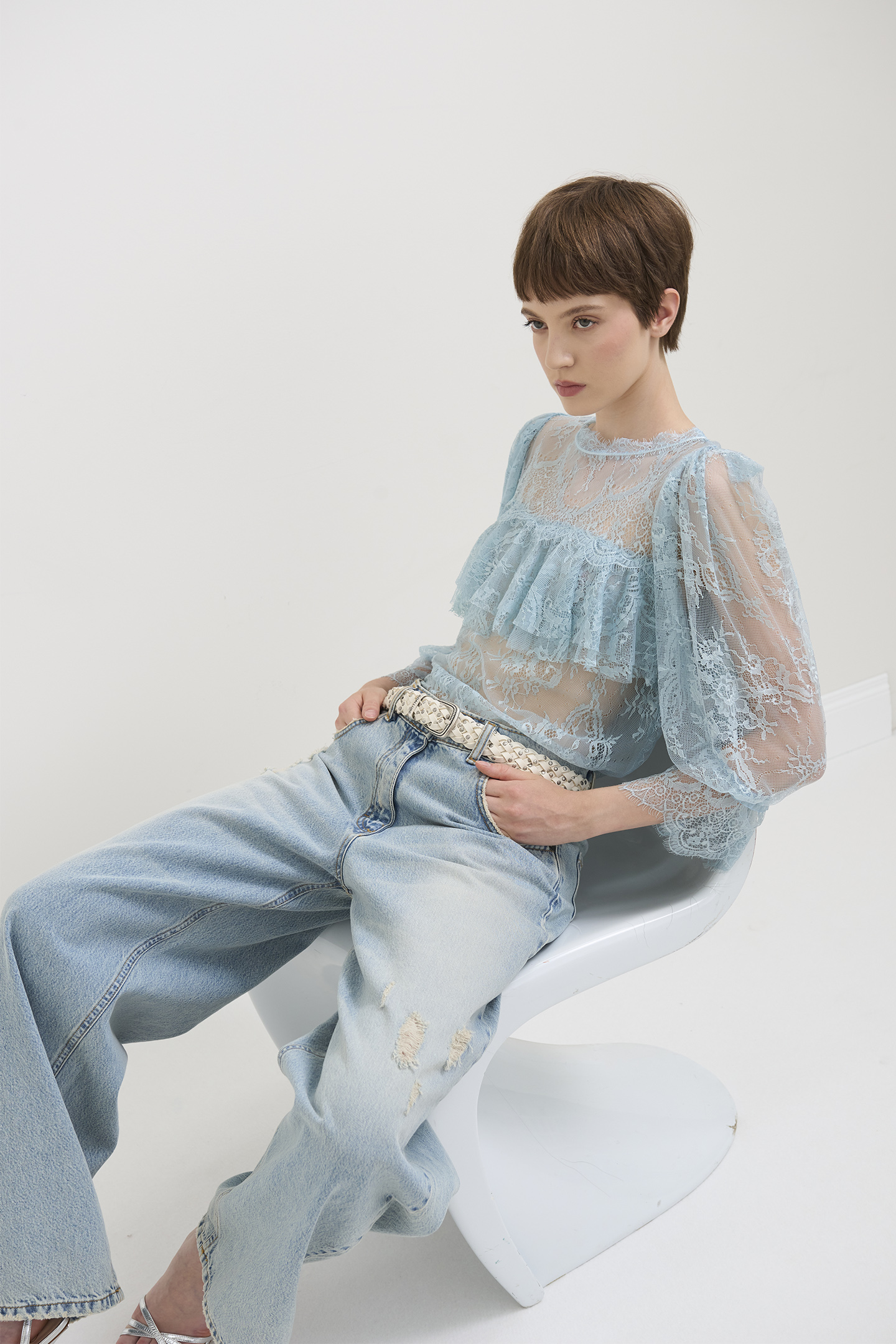 JEANS RELAXED BLU CHIARO - immagine 6
