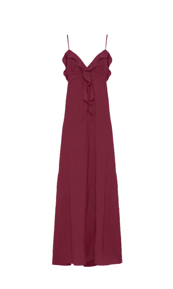 FLOWING DRESS WITH FLARED SKIRT