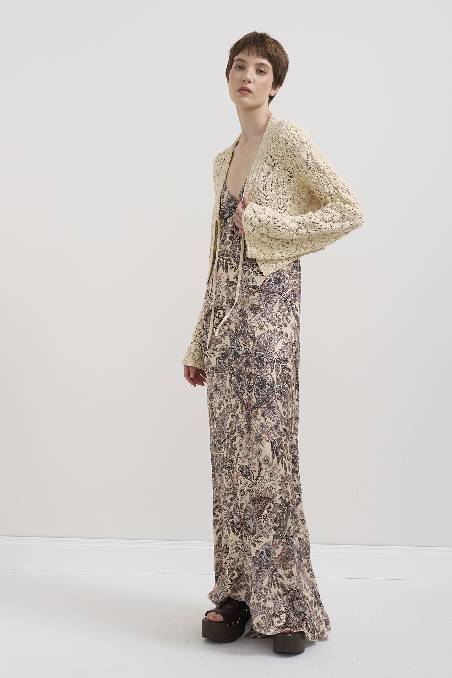 MAXI ABITO MOTIVO PAISLEY - immagine 3