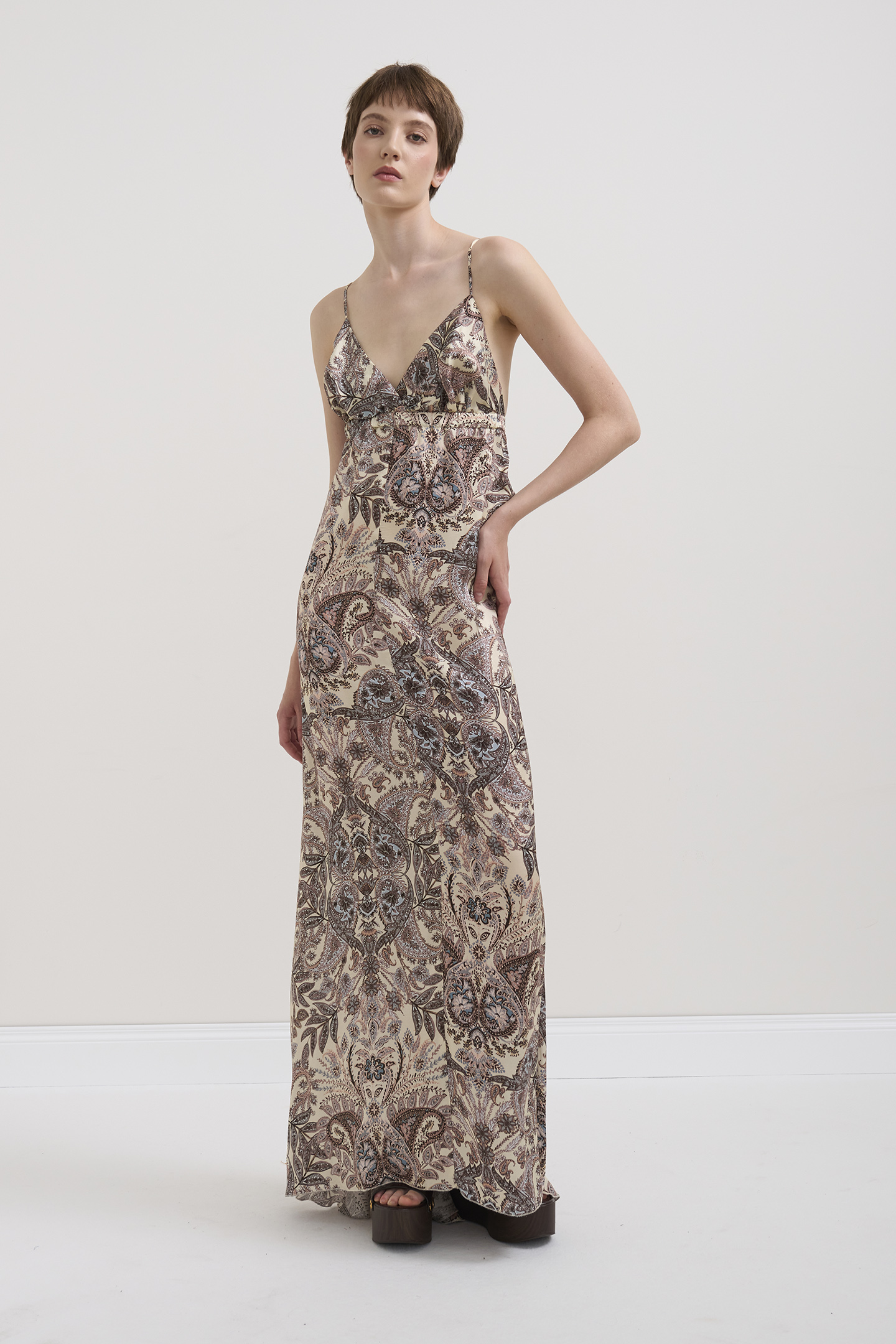 MAXI ABITO MOTIVO PAISLEY - immagine 2