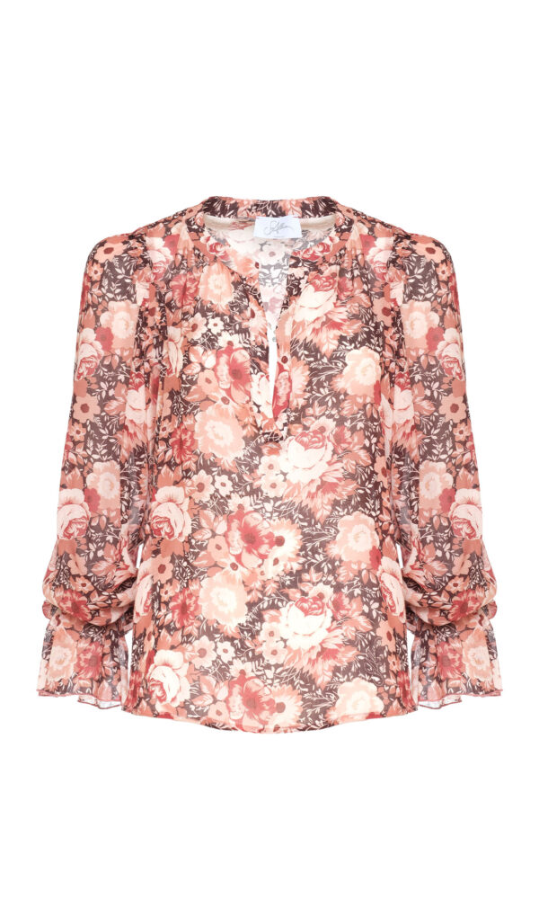 BLUSA FLUIDA CON MOTIVO FLOREALE