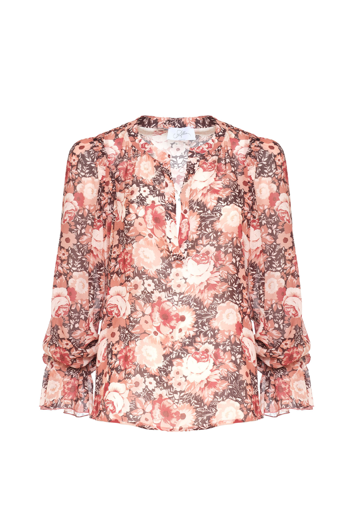 BLUSA FLUIDA CON MOTIVO FLOREALE