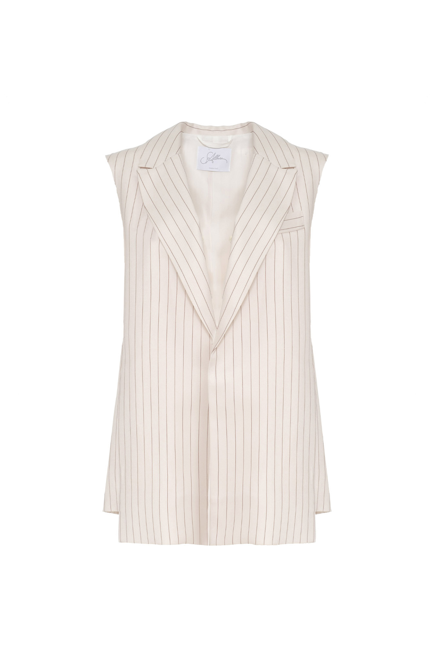 GILET GESSATO CON CINTURA - immagine 4