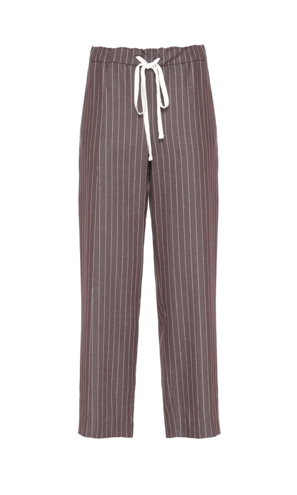 PANTALONI DRITTI MOTIVO GESSATO