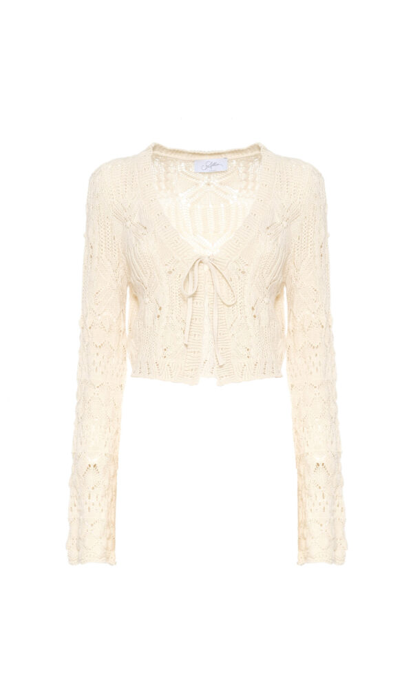 CARDIGAN IN MAGLIA TRAFORATA