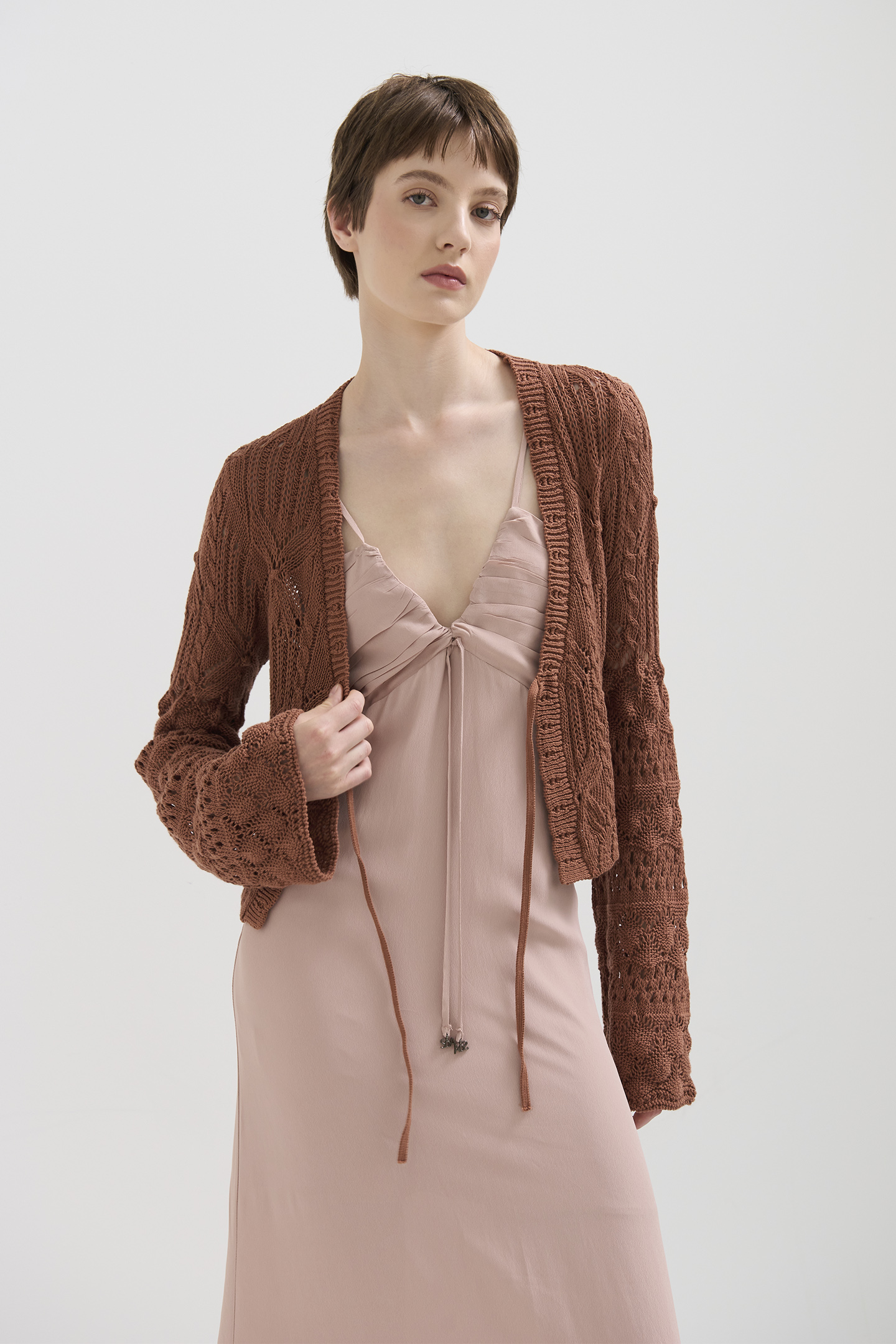 CARDIGAN IN MAGLIA TRAFORATA - immagine 4