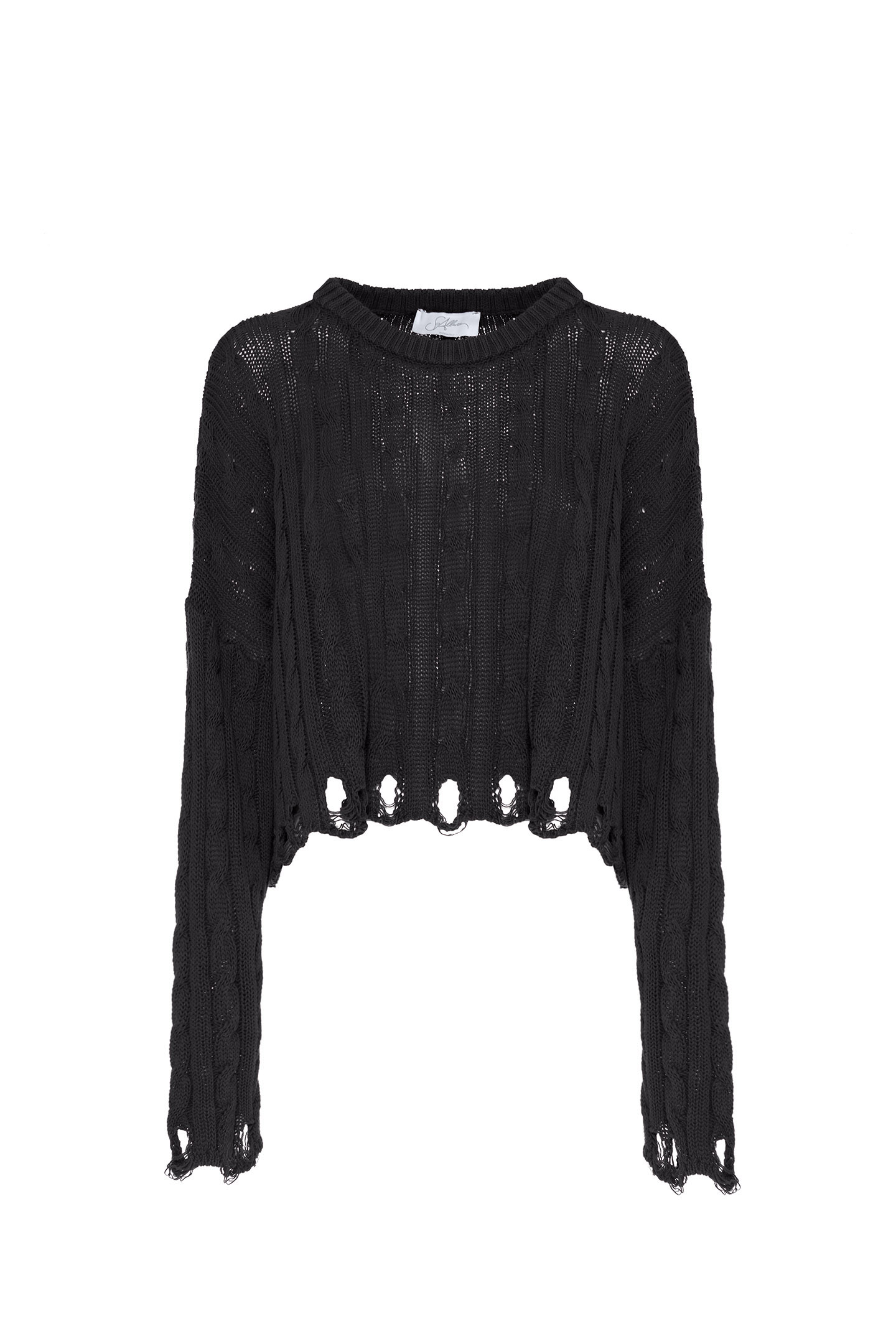 PULLOVER A TRECCE DESTROYED - immagine 7