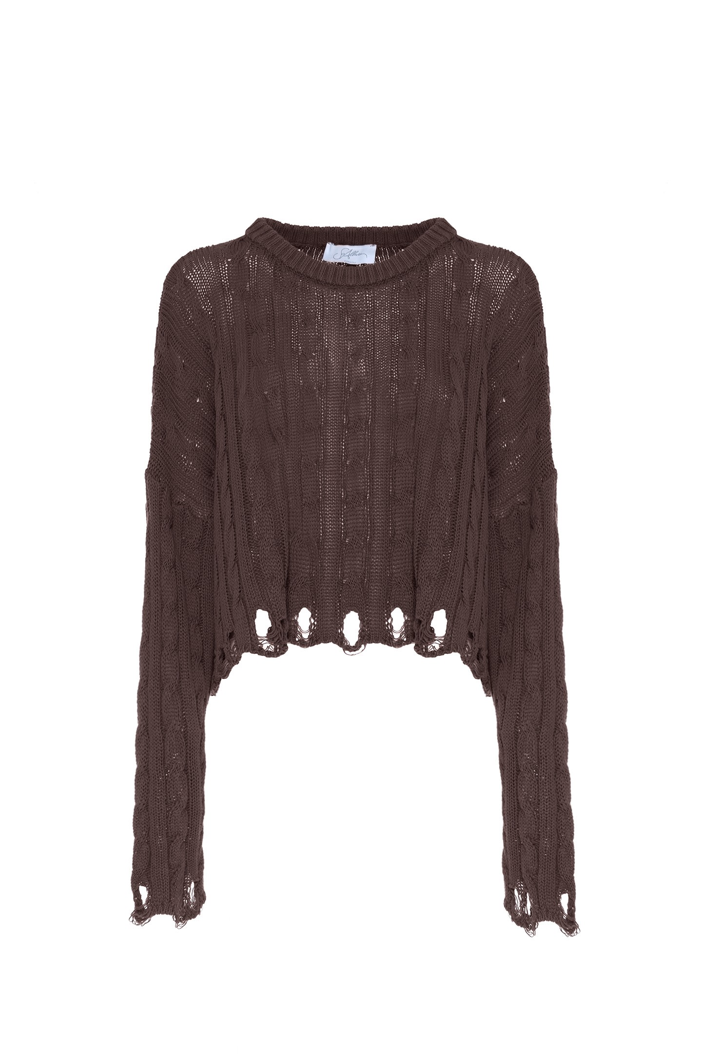 PULLOVER A TRECCE DESTROYED